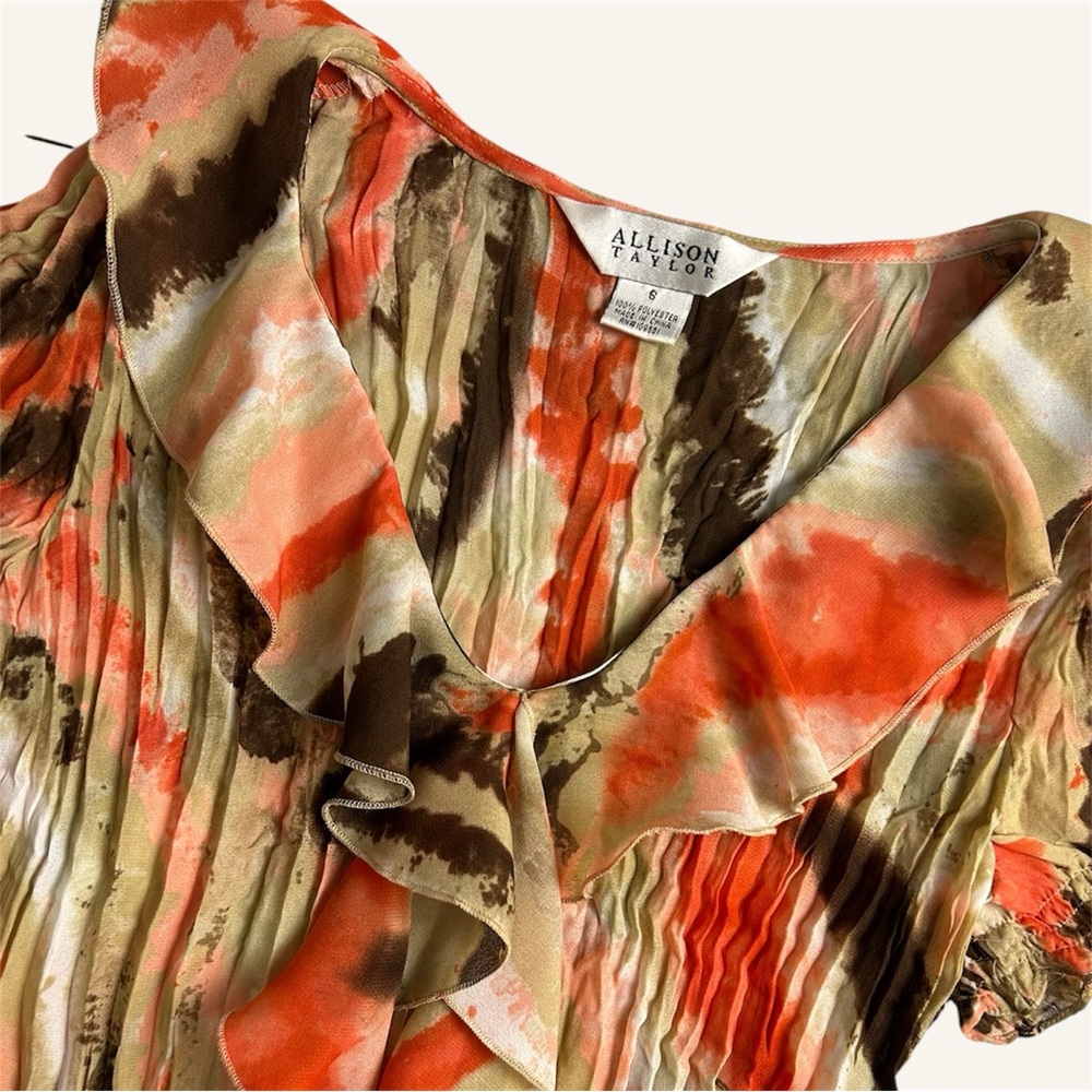 Y2K Multicolor Ruffle Blouse - Picture 2 of 4